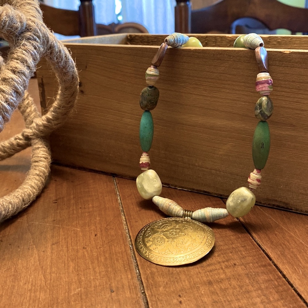 Handcrafted beaded necklace
